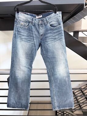 1921 Bootcut Vintage New Men's Washed Light Blue Jeans size 36 length 42,5”